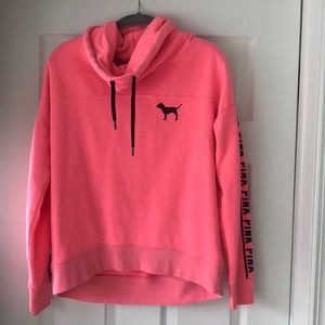 Neon pink cowl neck PINK sweatshirt